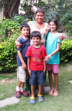 Sonu and the kids on her birthday!
